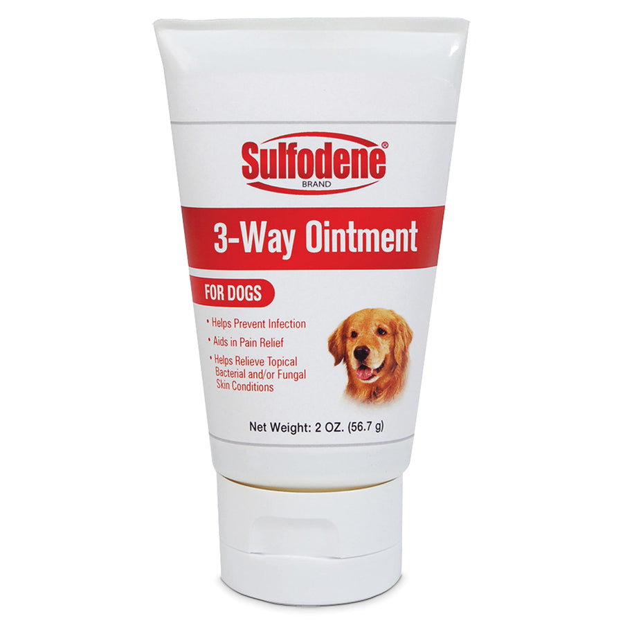 Dog Wound Care 3-Way Ointment, Relieves Pain & Prevents Infection For Dog Cuts, Scrapes, Bites and Injuries, 2 Ounce