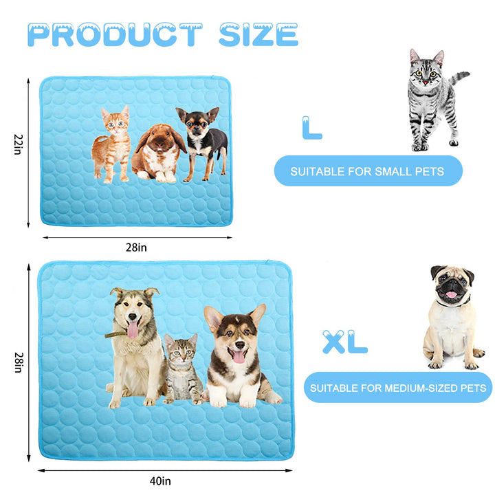 Dog Cooling Mat Large Cooling Pad Summer Pet Bed for Dogs Cats Kennel Pad Breathable Pet Self Cooling Blanket Dog Crate Sleep Mat Machine Washable