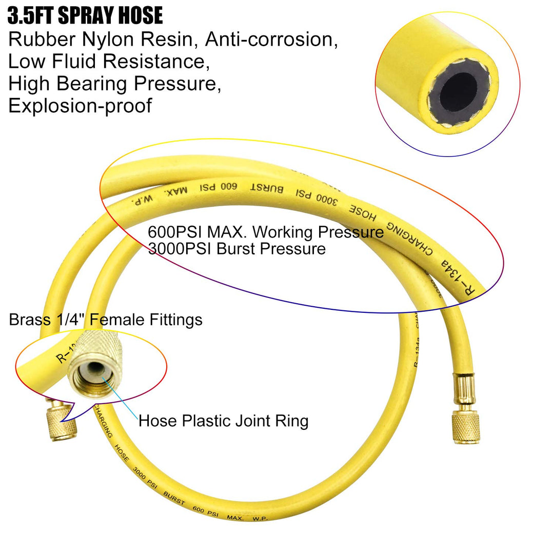 JIFETOR AC Flush Kit, Car Air Conditioner System Clean 