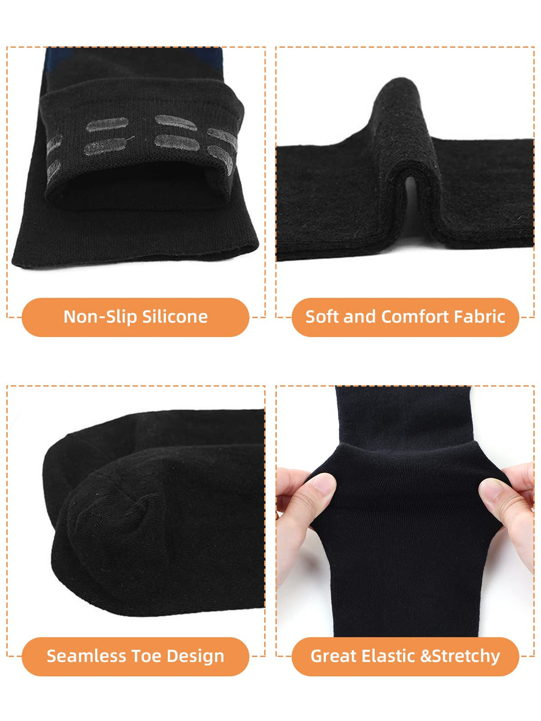 Women Non Slip Thigh High Socks Fashion Tube Stockings above Knee Cosplay Socks