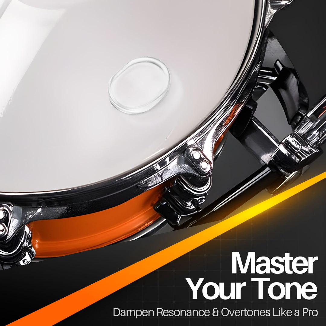 Drum Head Dampeners - 12 Pieces Clear Reusable Washable Sticky Silicone Drum Gels for Dampening Resonance &amp; Control Overtones, Snare Drum Dampeners for Precise Sound Quality of Drum &amp; Cymbals
