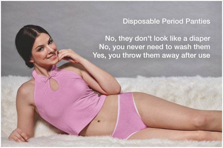 Period Panties With Built-in Pad, Large and Extra Large