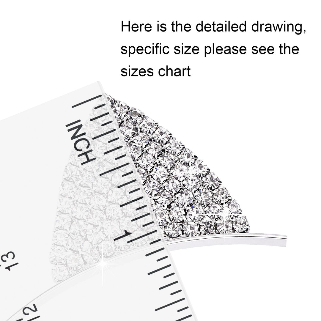 Hotop 2 Pack Crystal Rhinestone Metal Cat Ear Headband Hair Bands Headwear for Women Girls Hair Accessories