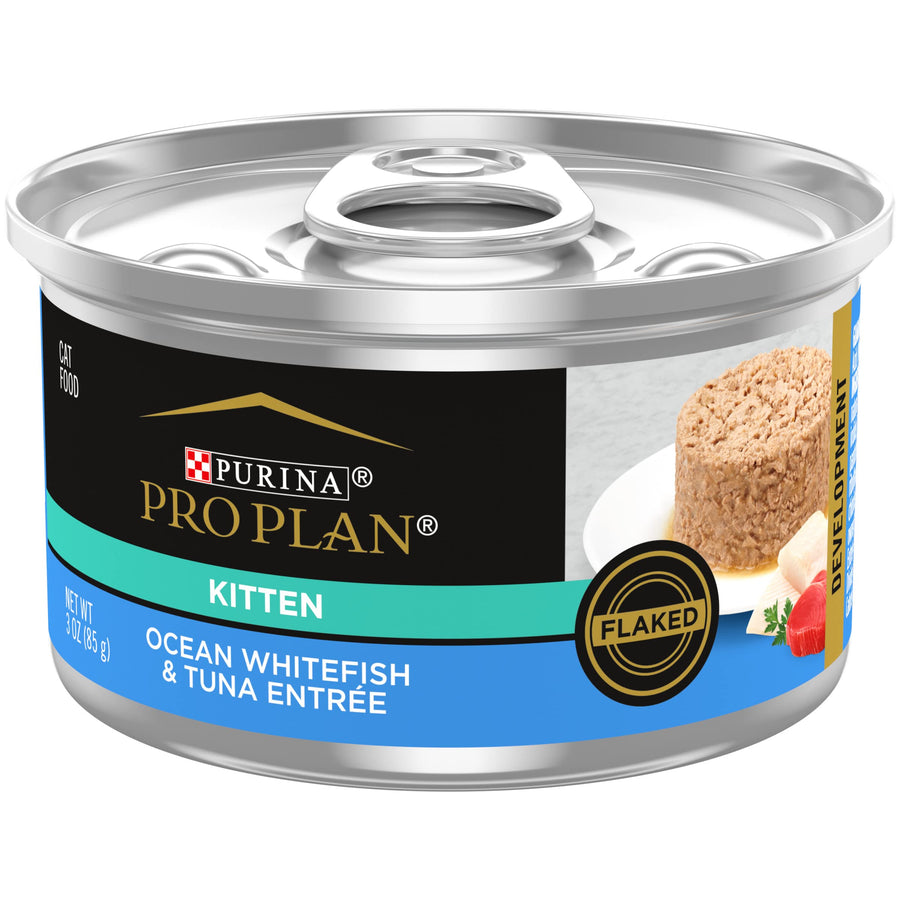 Wet Kitten Food, Flaked Ocean Whitefish and Tuna Entree - (Pack of 24) 3 oz. Pull-Top Cans