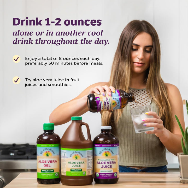 Lily of The Desert Aloe Vera Juice Whole Leaf, 16 Fluid
