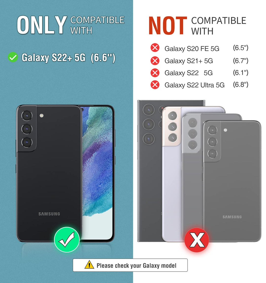 OCASE Compatible with Galaxy S22 Plus 5G Wallet Case, P