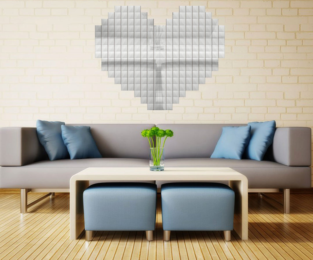 Micro Trader Self-Adhesive Real Glass Craft Mini Square Round Mirrors Mosaic Tiles 5 x 5mm