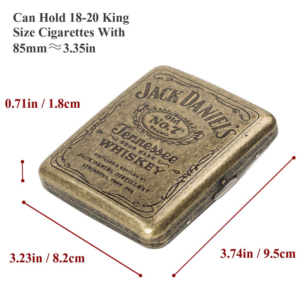 Cigarette Case Box Metal Retro 85mm King Size (18-20 Ca