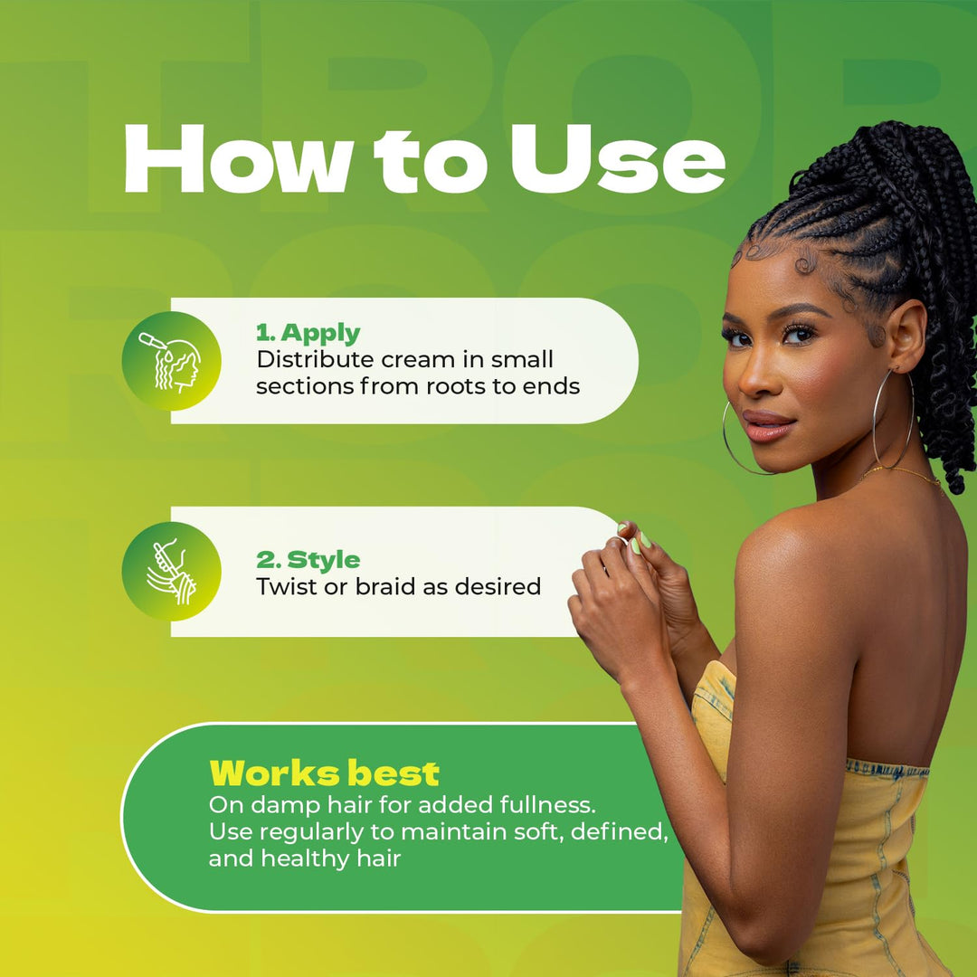 Bronner Brothers Tropical Roots Twist Cream, 6 Ounce