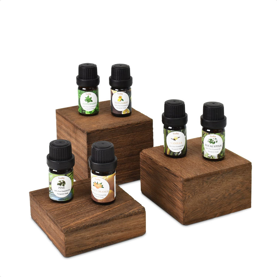 MOOCA Customizable Wooden Display Risers Set - 3 Differ