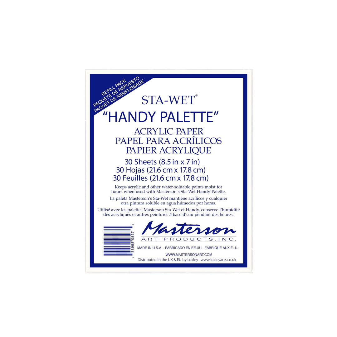 Sta-Wet Handy Palette Acrylic Paper Refill 30 Sheets
