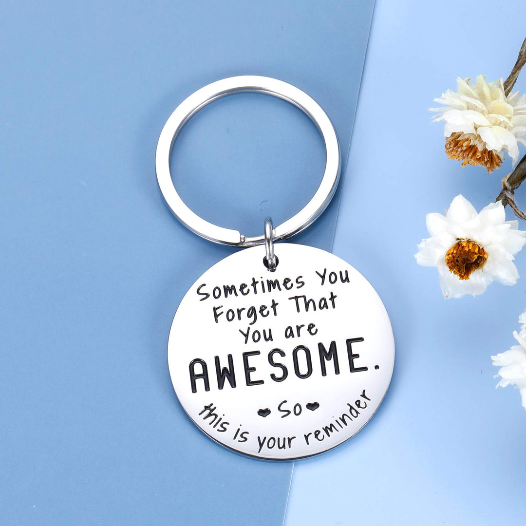 Funny Inspirational Keychain Gifts Birthday Christmas Gifts for Best Women Men Friend BFF Him Her Thank You Gift for Coworker Boss Graduation Gift for Daughter Son Students Thanksgiving Key Chain
