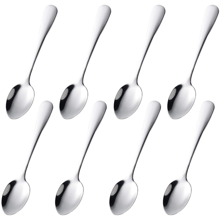 Dessert Small Teaspoons, 4.9 Inches Stainless Steel Mini Espresso Coffee Spoons, Specialty Demitasse Tiny Stirring Spoon Set of 8