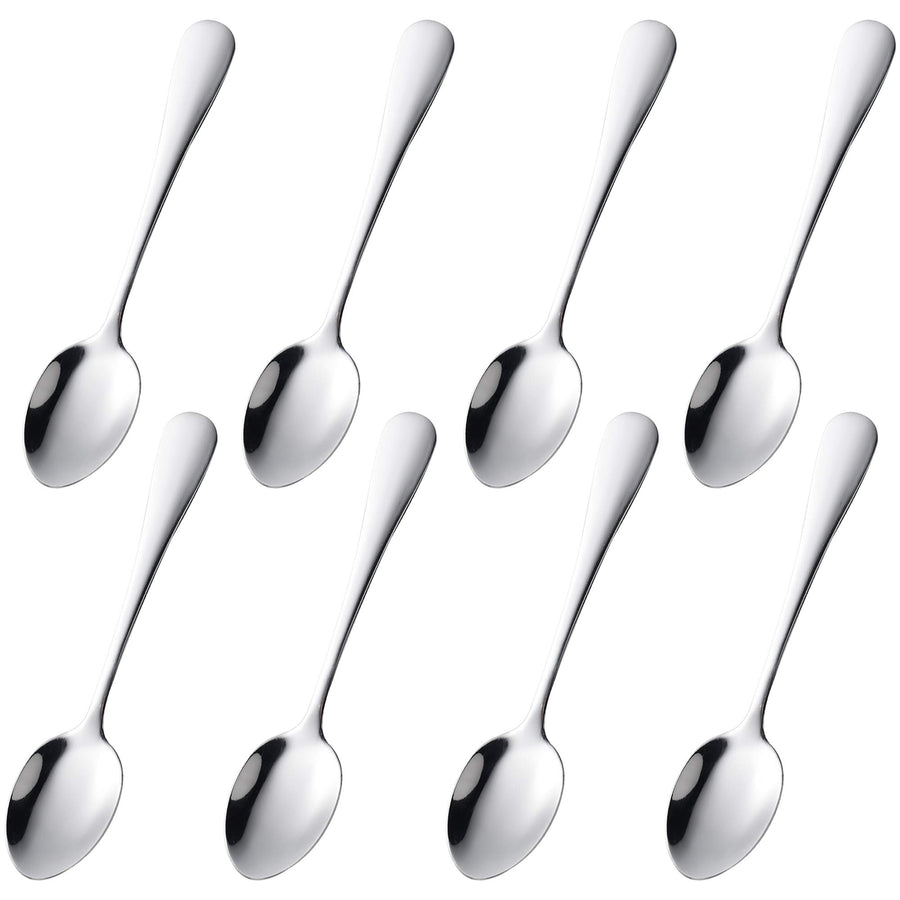 Dessert Small Teaspoons, 4.9 Inches Stainless Steel Mini Espresso Coffee Spoons, Specialty Demitasse Tiny Stirring Spoon Set of 8