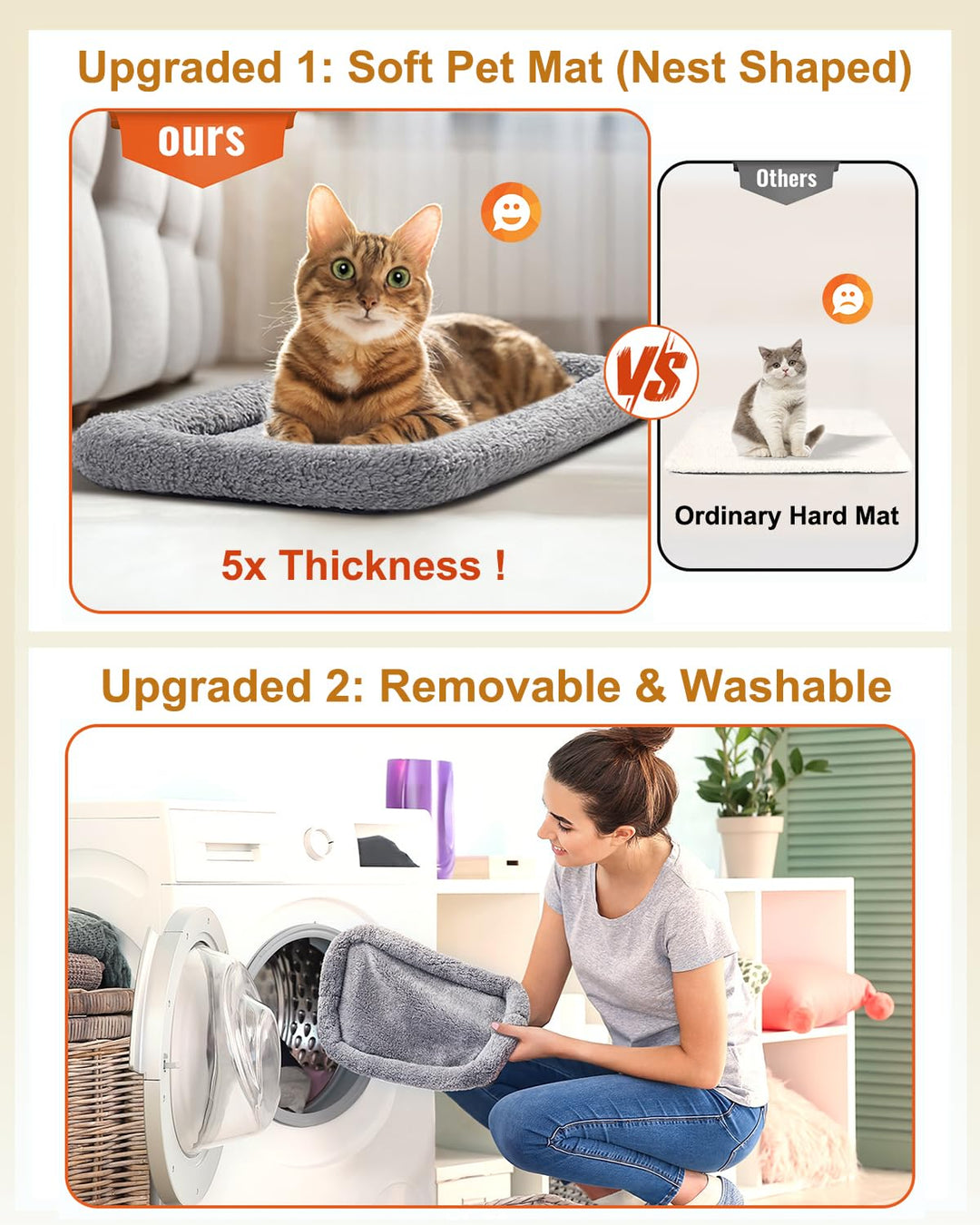 Cat Carrier - Soft Sided Cat Carrier Large for Big Medium Cats and Puppy up to 15lbs, Pet Carrier with Safety Zippers, Foldable Bowl, Airline Approved Large Cat Carrier - Dark Gray