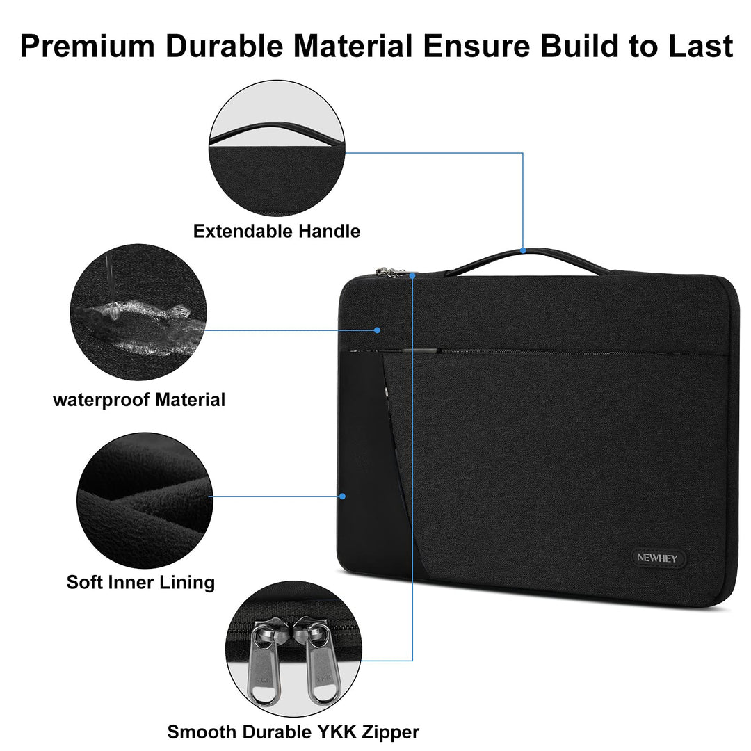 Laptop Sleeve Case 13-14 Inch Waterproof Durable Laptop Case Shockproof 360 Protective Bag with Handle Compatible with 13 MacBook Pro/Air, 13-14 Inch HP/ASUS/Acer/Dell/Mac/Lenovo/Notebook Computer