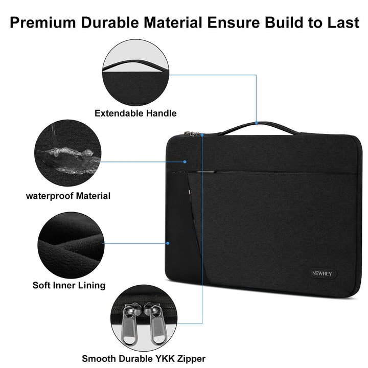 Laptop Sleeve Case 13-14 Inch Waterproof Durable Laptop Case Shockproof 360 Protective Bag with Handle Compatible with 13 MacBook Pro/Air, 13-14 Inch HP/ASUS/Acer/Dell/Mac/Lenovo/Notebook Computer