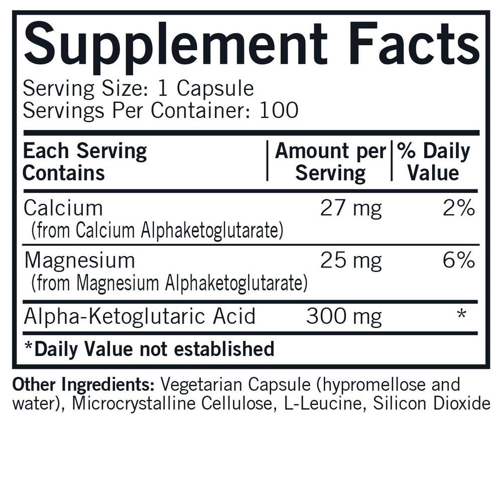 Kirkman - Alpha-Ketoglutaric Acid 300 mg - 100 Capsules