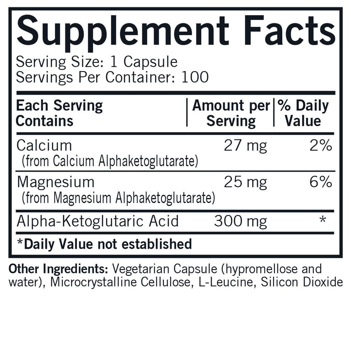 Kirkman - Alpha-Ketoglutaric Acid 300 mg - 100 Capsules