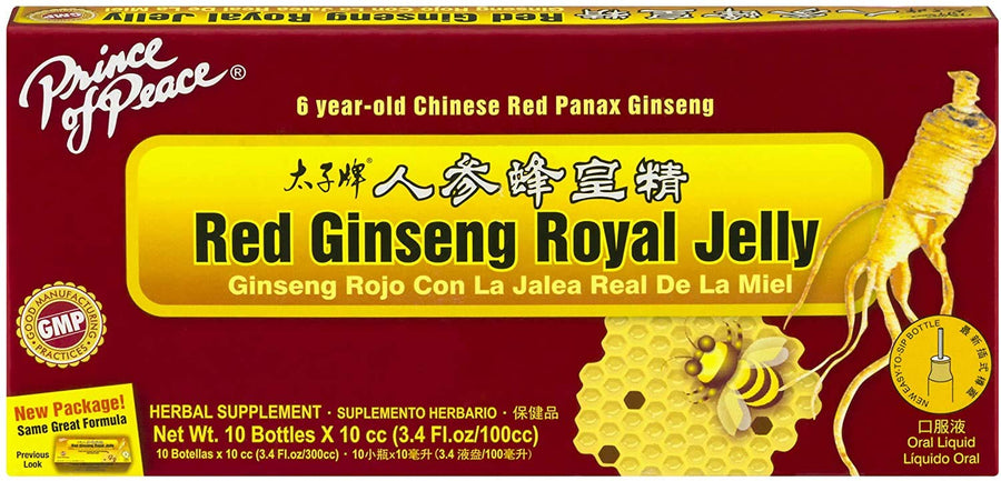 Prince of Peace Red Ginseng Royal Jelly, 10 Bottles, 0.