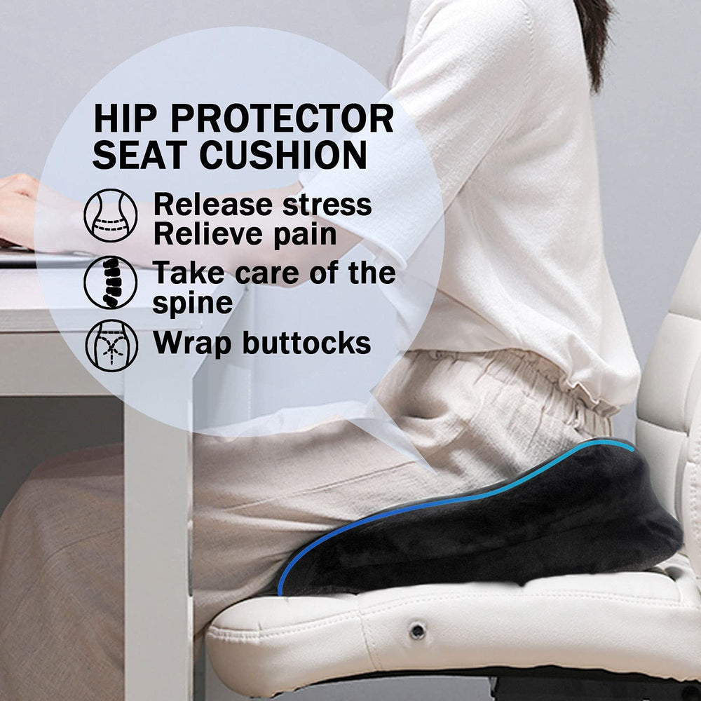 Seat Cushion for Office Chair Car Seat Cushion Memory Foam Seat Cushion to Relieve Hip and Tailbone Pain Suitable for Office Chair Gaming Seat and Car Seat