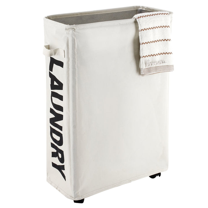 Caroeas 22 Slim Rolling Laundry Basket Waterproof Laund