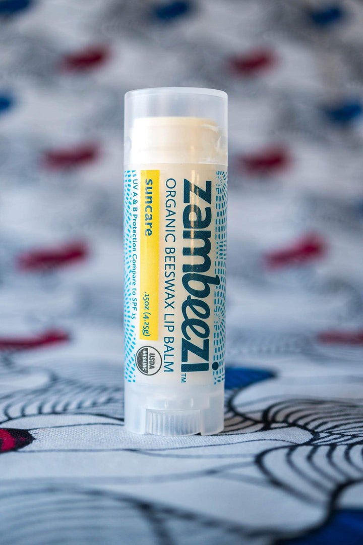 Organic Lip Beeswax Balm- 3 Pk (Suncare with Zinc Oxide, 3-Pk)