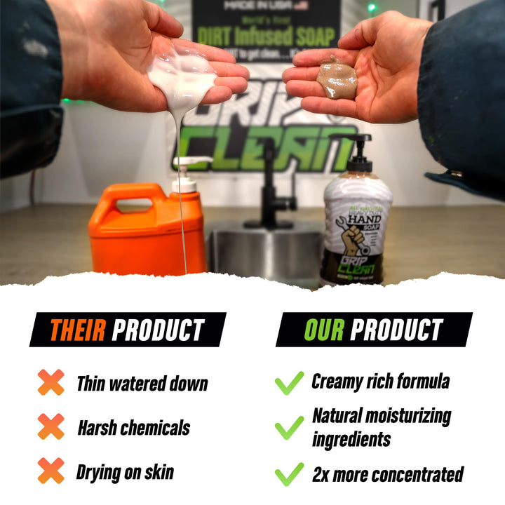 - Hand Cleaner for Mechanics – Heavy-Duty Mechanic Soap, Liquid Hand Soap with Natural Pumice &amp; Clay to Absorb Tough Grease, Oil &amp; Dirt – Moisturizing Coconut Oil, Lime Scent (8oz)