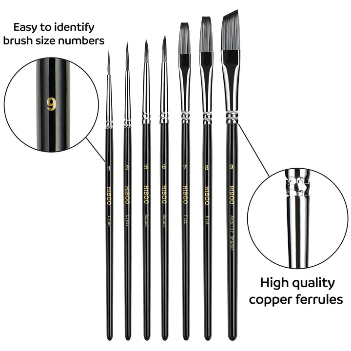 HIBOO Art Paint Brush Set-21 Different Sizes of Paint Tools for Acrylic Oil Watercolor Canvas Gouache Painting Brushes Includes Pop-up Carrying Case with 1 Paint Tray, 2 Palette Knife and 2 Sponges