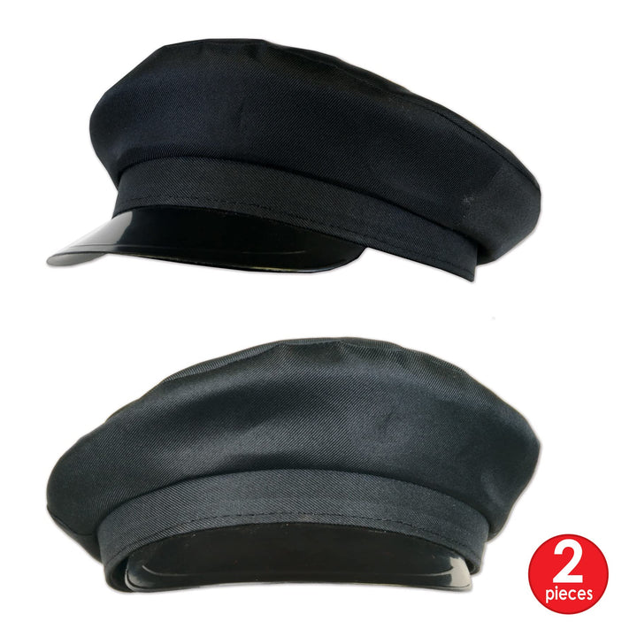 Chauffeur Hats, 2 Pieces – One Size Fits Most, Halloween Costume Dress Up, Novelty Hats, Chauffeur Costume Accessories, Driver Costume, Drivers Hat