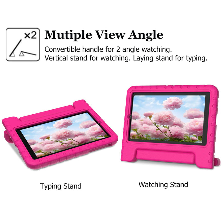 for Onn 8” Pro Kids Case 2020 (100003561), Light Weight Shock Proof Convertible Handle Stand Kids Friendly Case for Onn 8inch Pro Android Tablet (JUST Fit Onn 8 Pro 2020), Pink