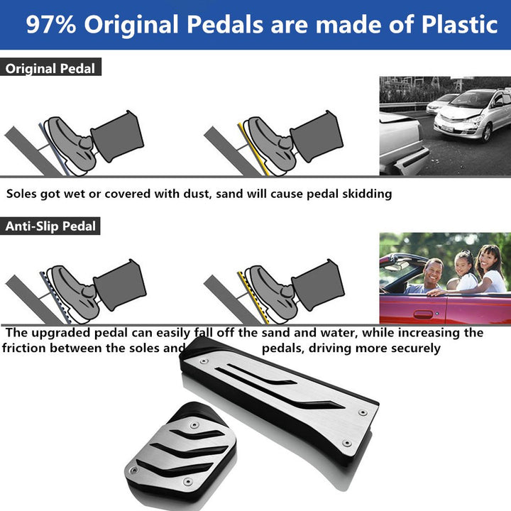 Jaronx Compatible with BMW Pedal Covers, No Drill Gas B