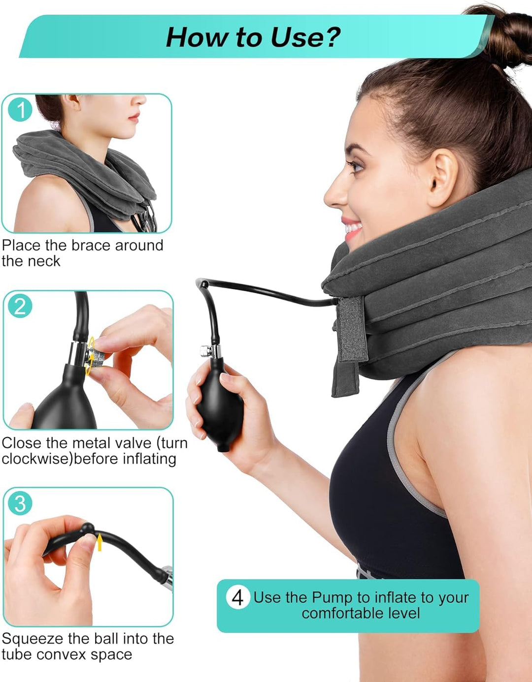 Cervical Neck Traction Device,Portable Neck Stretcher C