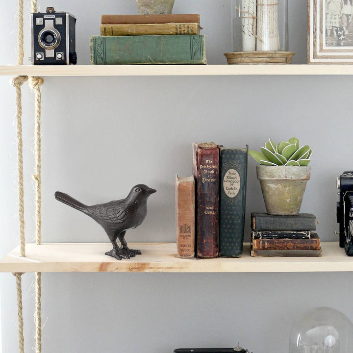 Cast Iron Bird Figurine, Bird Statues Home Decor, Decorative Dove Sculpture Ornament for Farmhouse, Shelf