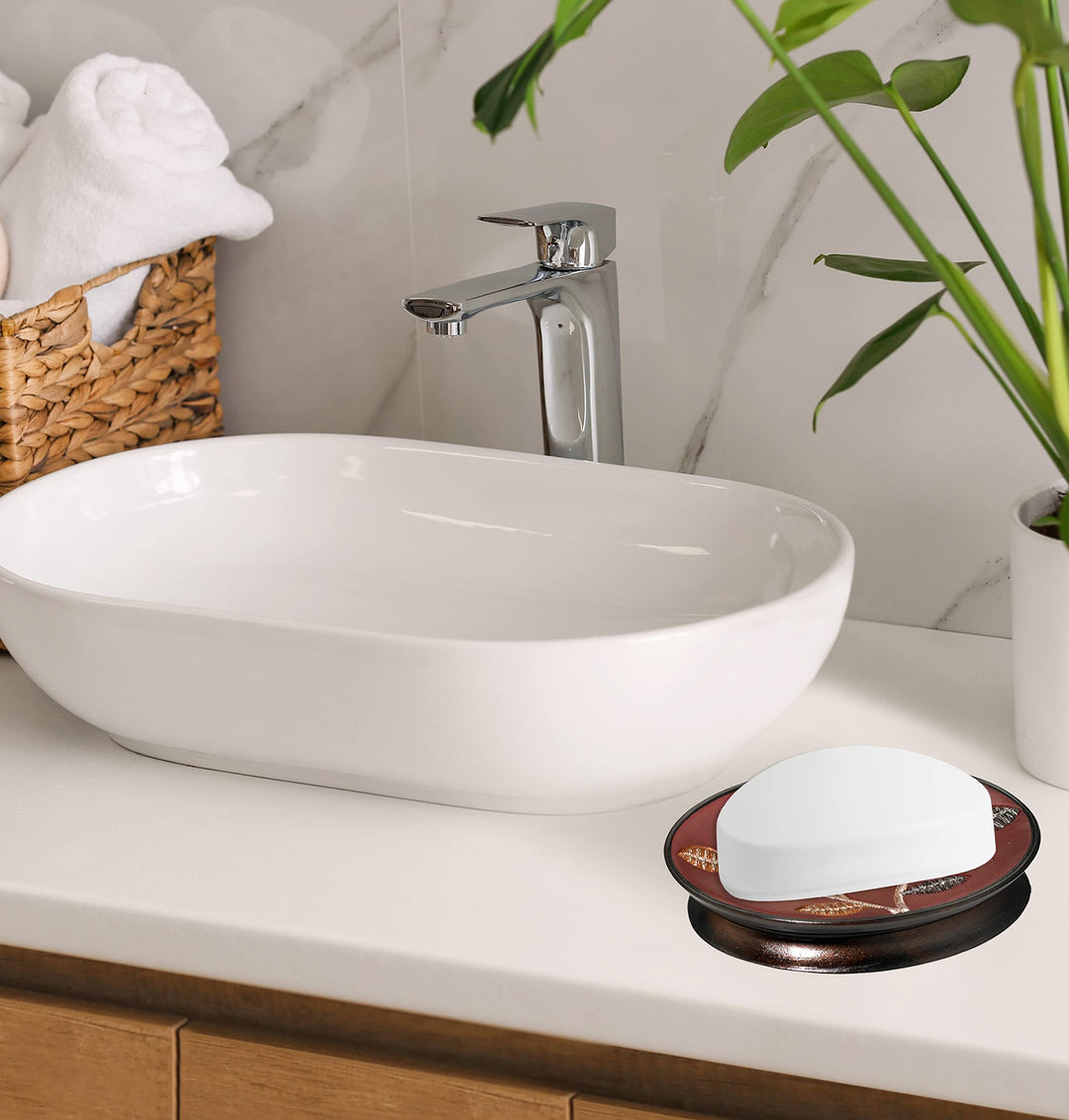 Aubury Soap Dish, Burgundy