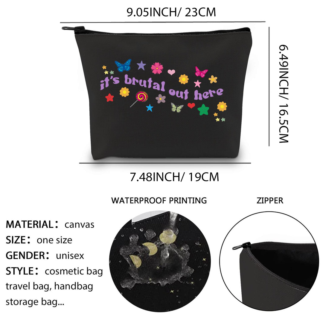 XYANFA Singer Makeup Bag Fans Gift singer Cosmetic Bag for Girls Music Lover Gift (brutal out here)