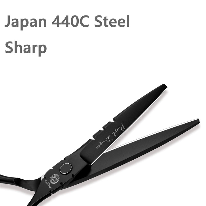 Professional Japan 440C Hair Salon Cutting Shear and Barber Thinning Scissor Hairdressing Shear Set with Bag