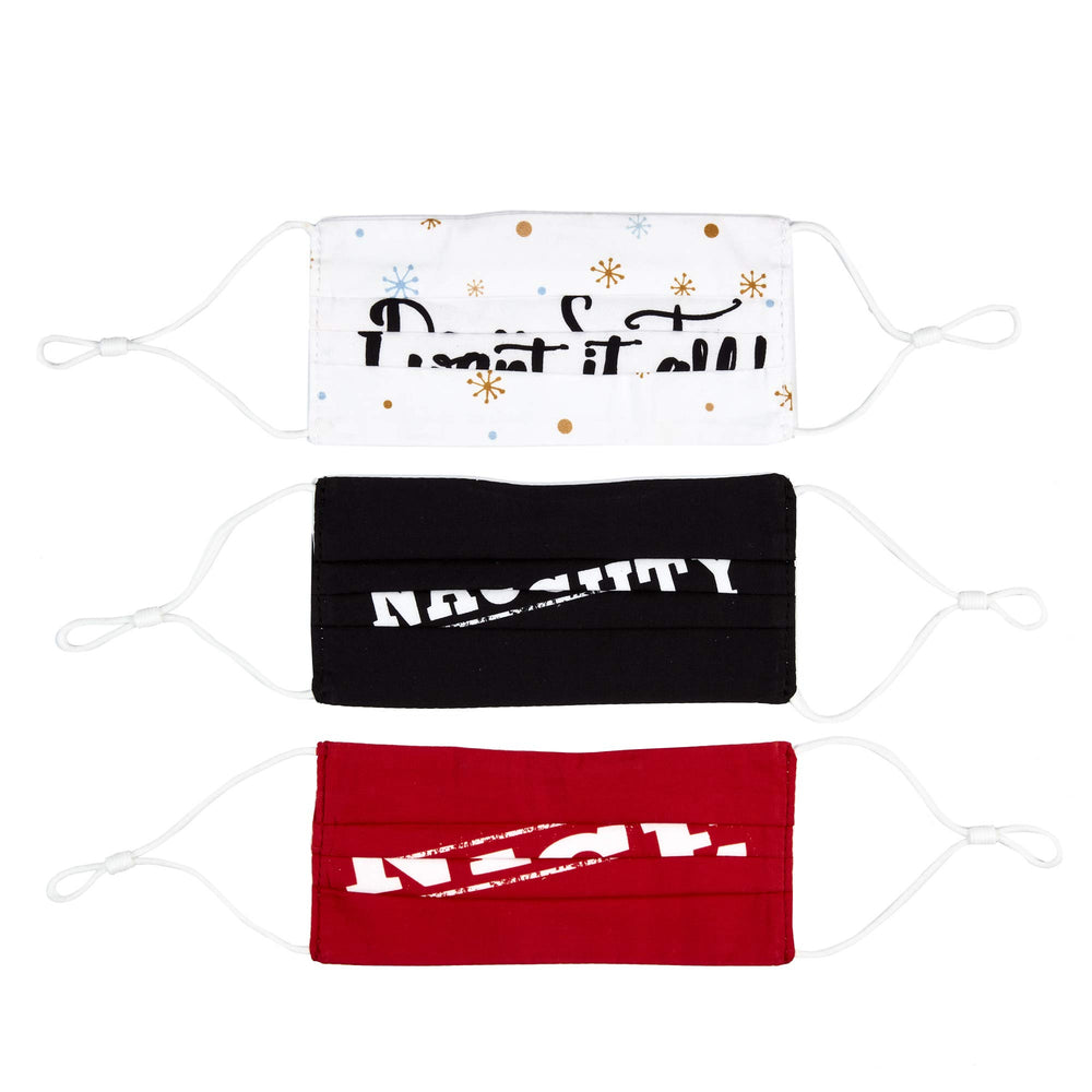 Allegro by Scunci Holiday Fun Face Masks With Mesh Bag,