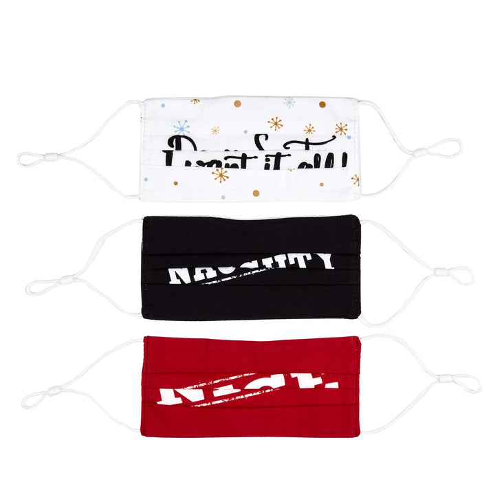 Allegro by Scunci Holiday Fun Face Masks With Mesh Bag,