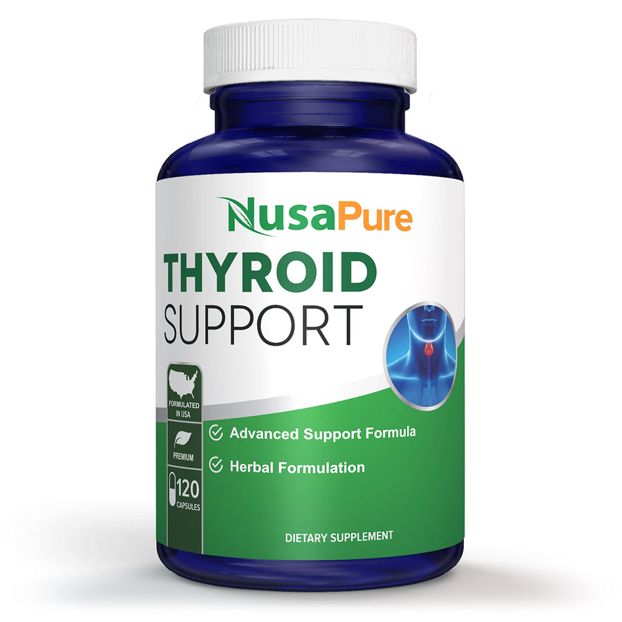 Thyroid Support Supplement (Non-GMO) 120 caps, Ashwaganda, Iodine, Zinc, kelp, Vitamin B12, L-Tyrosine, Selenium, Copper
