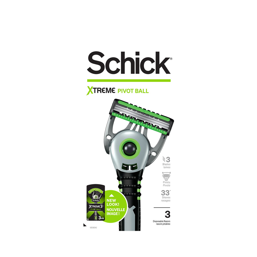 Schick Xtreme 3 Pivot Ball Disposable Razors for Men, 9 Count