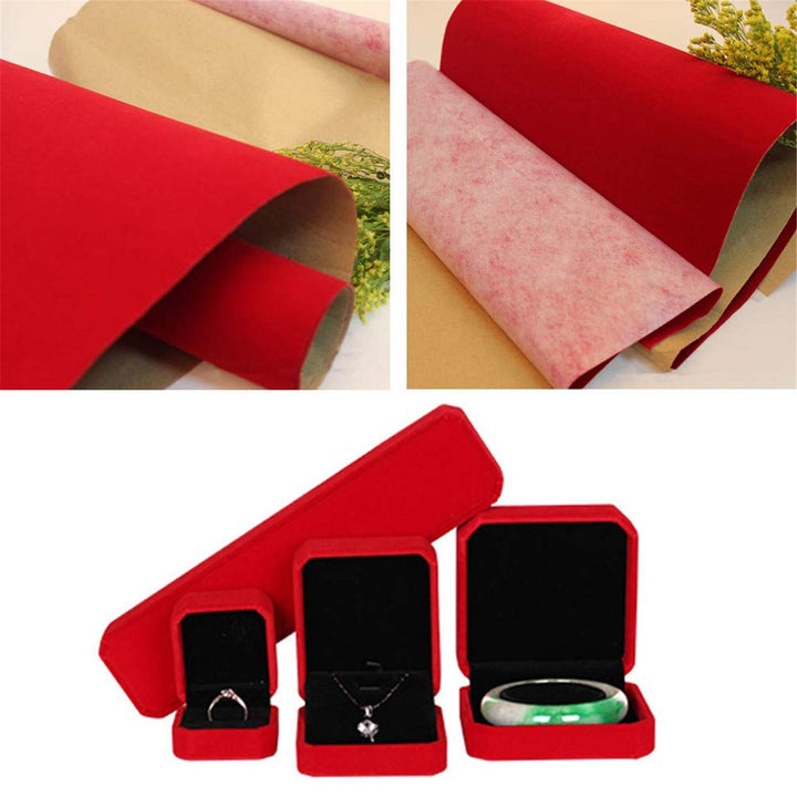 10PCS Self Adhesive Felt, DIY Self Adhesive Fabric for Art &amp; Crafts, Peel and Stick Felt for Drawer/Jewelry Box Felt Liner, A4 Size (8.3 x 11.8, Red)