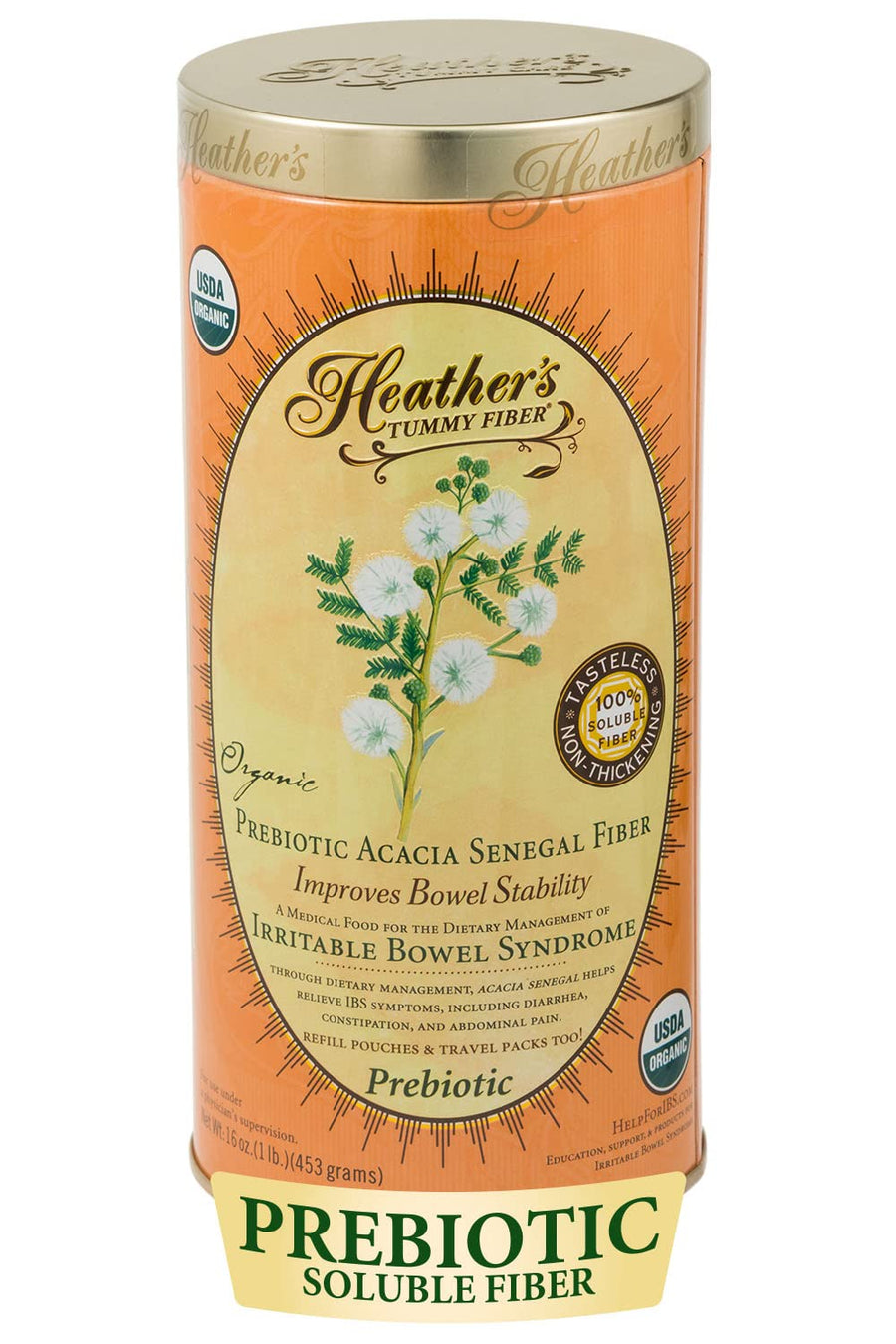 Heather's Tummy Fiber Organic Acacia Senegal for IB