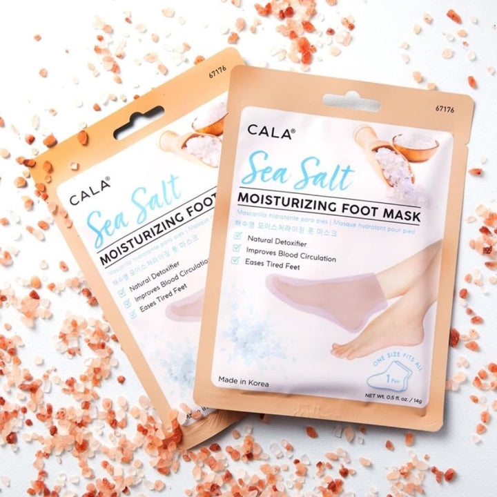 Sea salt moisturizing foot mask 3 count, 3 Count