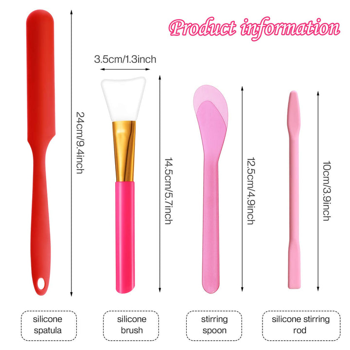 12 Pcs Silicone Stir Sticks Kit, Silicone Epoxy Brushes, Silicone Stir Tool Sticks, Mixing Spoon, Silicone Scraper DIY Crafts Tools for Resin Epoxy Liquid Paint(Bright Color)