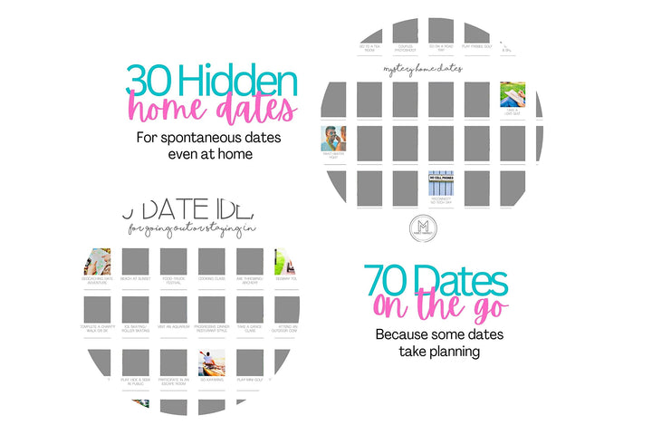 100 Dates Scratch Off Poster for Couples, Couples Bucket List, Date Night Ideas, Gifts, Book Wedding Poster, Engagement w/ Fine Tip Marker (16.14” x 23.25”) - High Gloss White