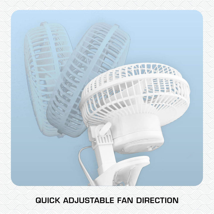 Hurricane Classic 6 Inch Clip Fan, 2 Speed Portable Min