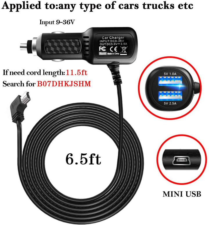 Car Charger for Garmin Nuvi, Garmin GPS Charger Cable,M