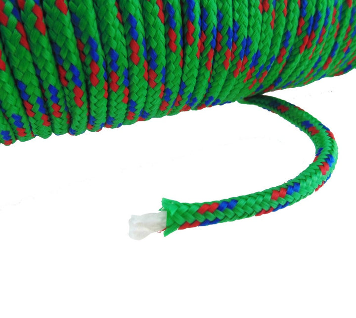 Diamond Braid Nylon Rope,3/16(5mm) by 100feet Paracord,General-Purpose Utility Rope, Polypropylene Rope, High Strength All Purpose Braided Utility Flag Line,Rope for Indoor or Outdoor Use(Green)