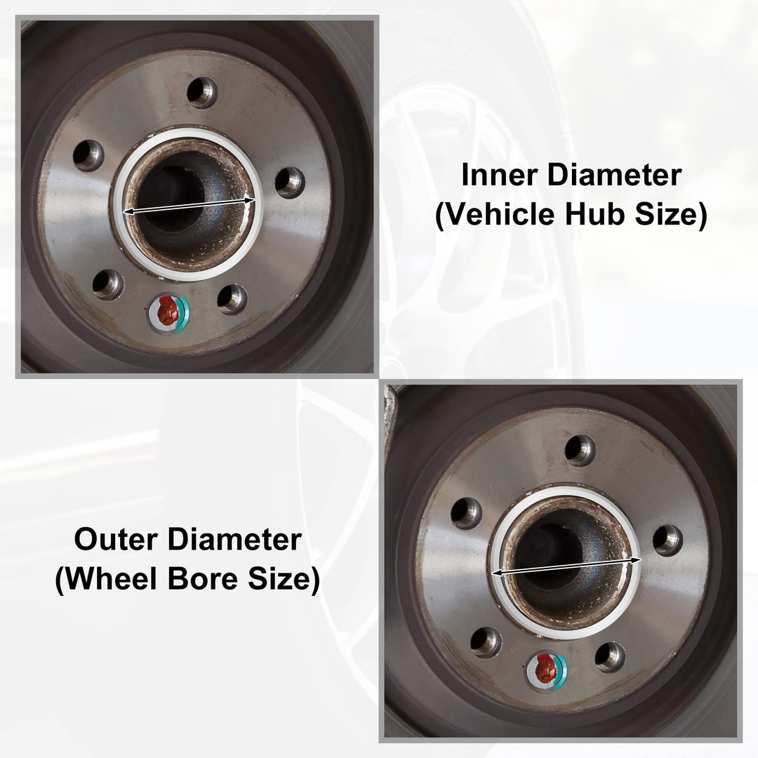 4pcs 60.1 to 54.1 mm Aluminium Alloy Car Hub Centric Rings Wheel Bore Spacer